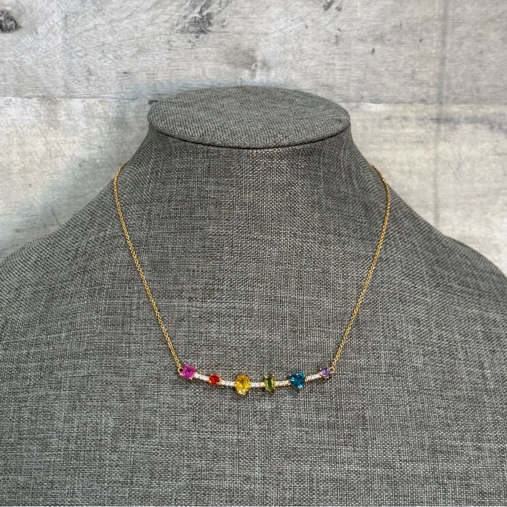 Kurt Geiger London Mixed Crystal Frontal Necklace